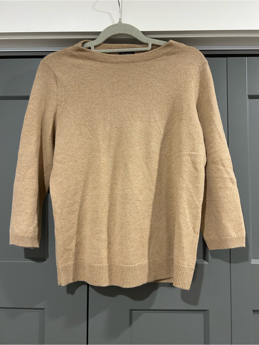 Talbots Pure Cashmere Classic Crewneck Women’s Sweater in Camel